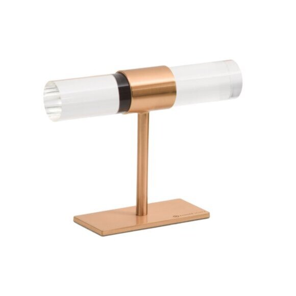 KENDRA SCOTT Rose Gold Med Acrylic Metal T Bar Jewelry Bracelet Stand Display - Picture 1 of 9